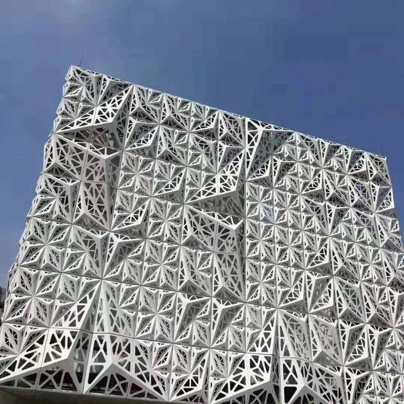 雕花鋁單板外墻鏤空沖孔造型
